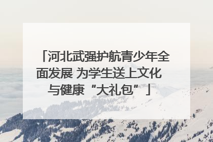 河北武强护航青少年全面发展 为学生送上文化与健康“大礼包”