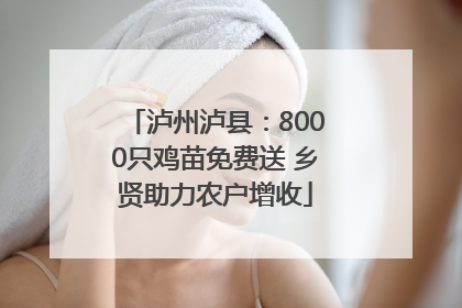 泸州泸县：8000只鸡苗免费送 乡贤助力农户增收