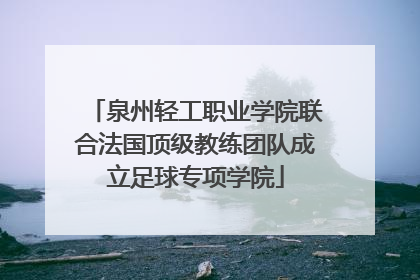 泉州轻工职业学院联合法国顶级教练团队成立足球专项学院