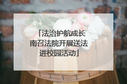 法治护航成长 南召法院开展送法进校园活动