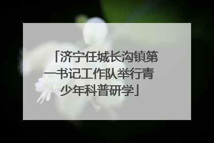 济宁任城长沟镇第一书记工作队举行青少年科普研学