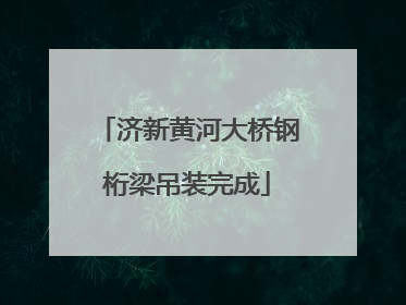 济新黄河大桥钢桁梁吊装完成