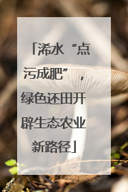 浠水“点污成肥”，绿色还田开辟生态农业新路径