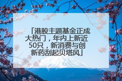 港股主题基金正成大热门，年内上新近50只，新消费与创新药刮起贝塔风