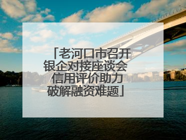 老河口市召开银企对接座谈会 信用评价助力破解融资难题