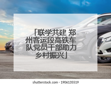 联学共建 郑州客运段高铁车队党员干部助力乡村振兴