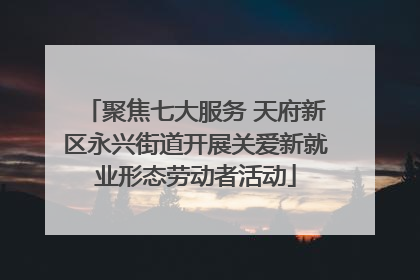 聚焦七大服务 天府新区永兴街道开展关爱新就业形态劳动者活动
