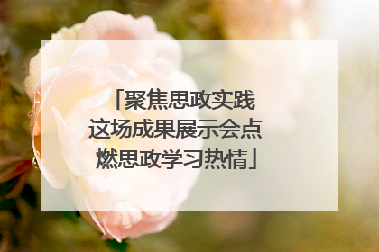 聚焦思政实践 这场成果展示会点燃思政学习热情