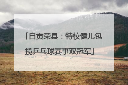 自贡荣县：特校健儿包揽乒乓球赛事双冠军