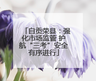 自贡荣县：强化市场监管 护航“三考”安全有序进行
