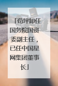苟坪卸任国务院国资委副主任，已任中国星网集团董事长