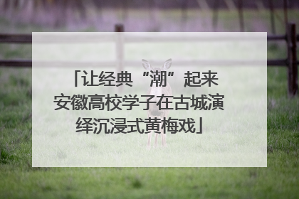让经典“潮”起来 安徽高校学子在古城演绎沉浸式黄梅戏