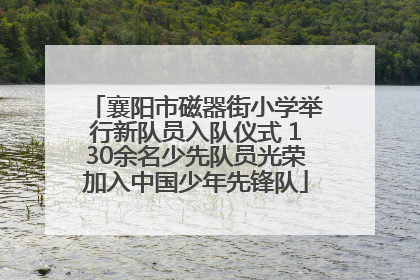 襄阳市磁器街小学举行新队员入队仪式 130余名少先队员光荣加入中国少年先锋队