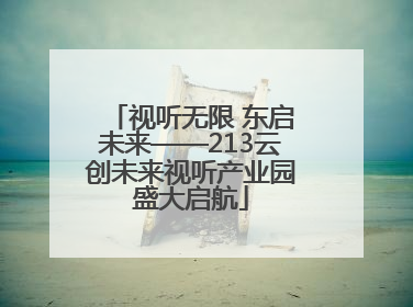 视听无限 东启未来——213云创未来视听产业园盛大启航