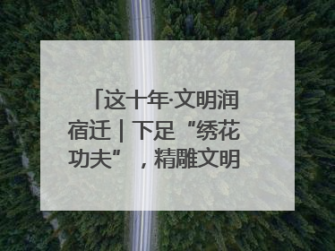这十年·文明润宿迁｜下足“绣花功夫”，精雕文明城市品质