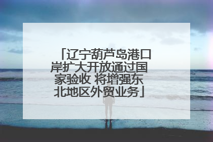 辽宁葫芦岛港口岸扩大开放通过国家验收 将增强东北地区外贸业务