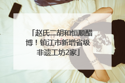 赵氏二胡和恒顺醋博！镇江市新增省级非遗工坊2家