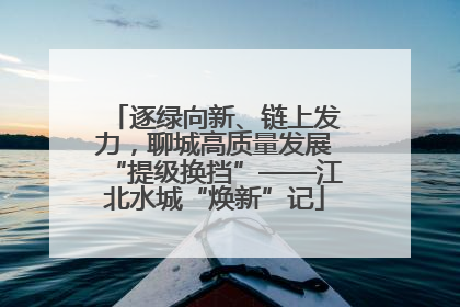 逐绿向新、链上发力，聊城高质量发展“提级换挡”——江北水城“焕新”记