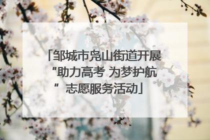 邹城市凫山街道开展“助力高考 为梦护航”志愿服务活动