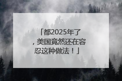 都2025年了，美国竟然还在容忍这种做法！