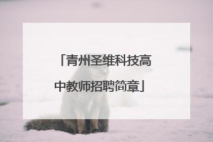 青州圣维科技高中教师招聘简章