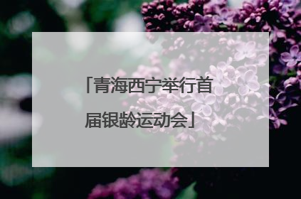 青海西宁举行首届银龄运动会
