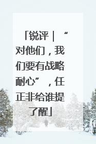 锐评｜“对他们，我们要有战略耐心”，任正非给谁提了醒