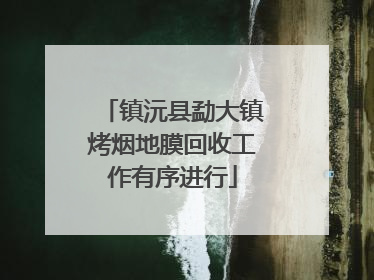 镇沅县勐大镇烤烟地膜回收工作有序进行