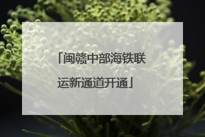 闽赣中部海铁联运新通道开通