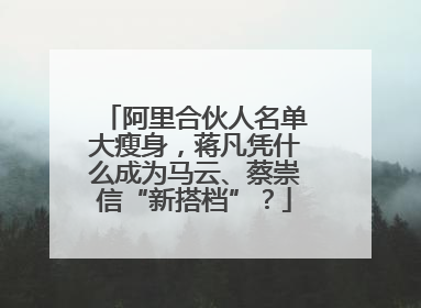 阿里合伙人名单大瘦身，蒋凡凭什么成为马云、蔡崇信“新搭档”？