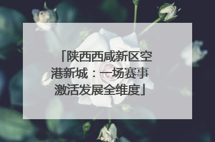 陕西西咸新区空港新城：一场赛事激活发展全维度