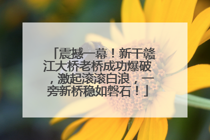震撼一幕！新干赣江大桥老桥成功爆破，激起滚滚白浪，一旁新桥稳如磐石！