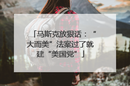 马斯克放狠话：“大而美”法案过了就建“美国党”