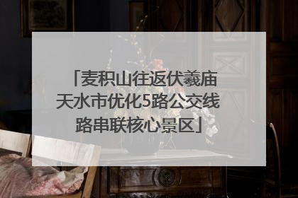 麦积山往返伏羲庙 天水市优化5路公交线路串联核心景区
