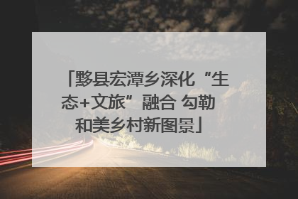 黟县宏潭乡深化“生态+文旅”融合 勾勒和美乡村新图景