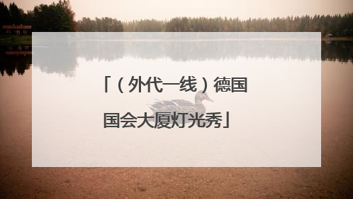 （外代一线）德国国会大厦灯光秀