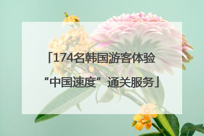 174名韩国游客体验“中国速度”通关服务
