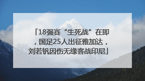 18强赛“生死战”在即，国足25人出征雅加达，刘若钒因伤无缘客战印尼