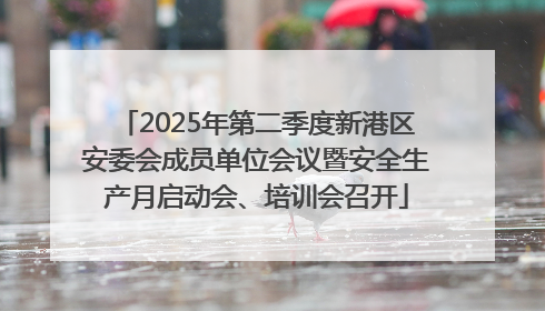 2025年第二季度新港区安委会成员单位会议暨安全生产月启动会、培训会召开