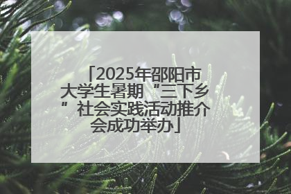 2025年邵阳市大学生暑期“三下乡”社会实践活动推介会成功举办
