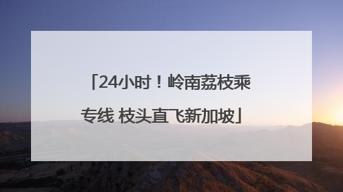 24小时！岭南荔枝乘专线 枝头直飞新加坡