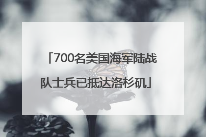 700名美国海军陆战队士兵已抵达洛杉矶
