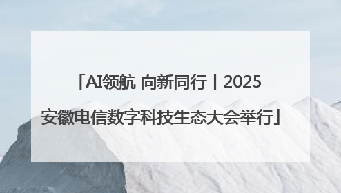 AI领航 向新同行丨2025安徽电信数字科技生态大会举行